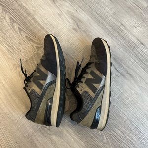 New Balance 696 in black/olive/gray/pewter